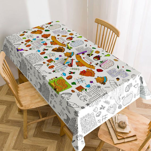Thanksgiving Coloring Tablecloth