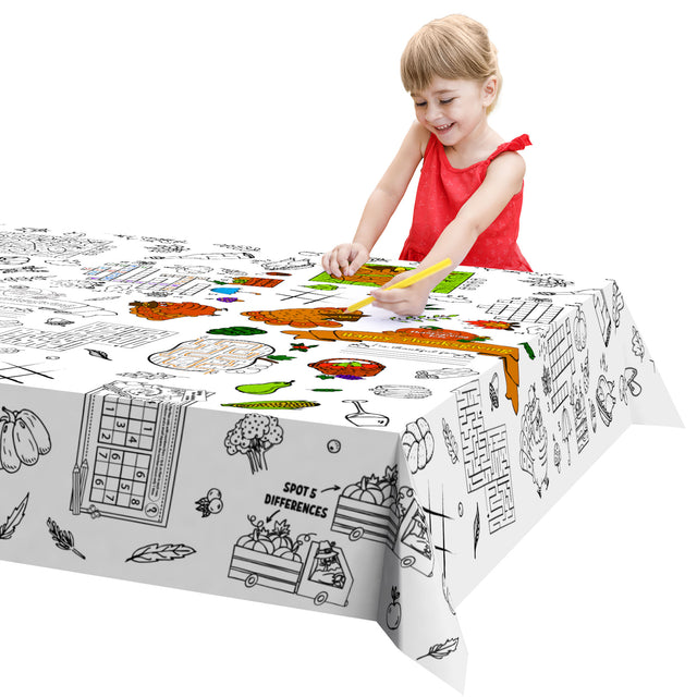Thanksgiving Coloring Tablecloth