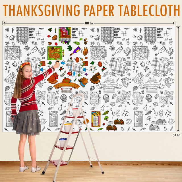 Thanksgiving Coloring Tablecloth