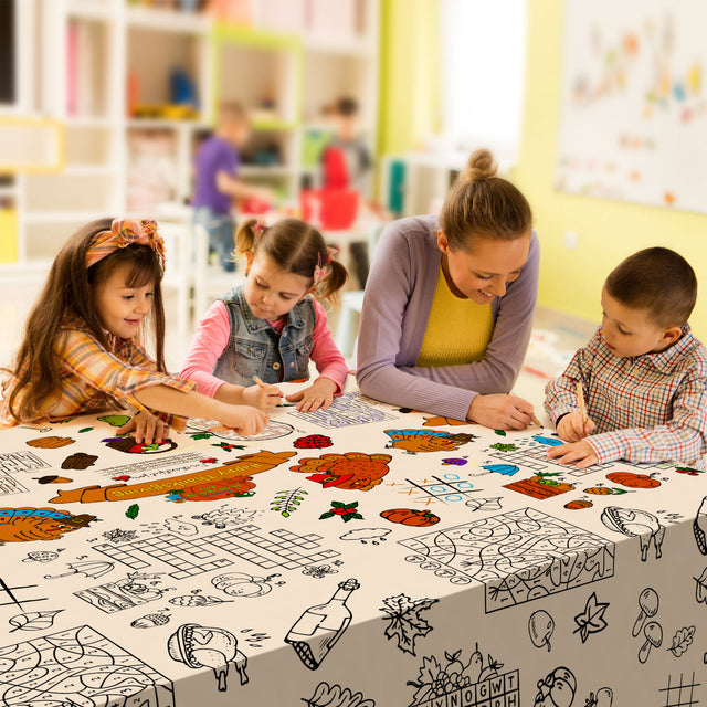 Thanksgiving Coloring Tablecloth