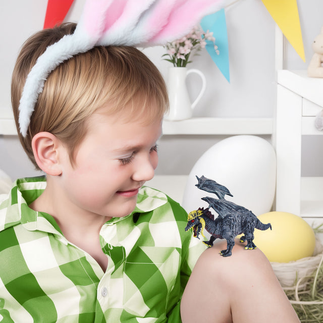 12PCS Assorted Easter Eggs Pre-Filled with Dragon Action Figures