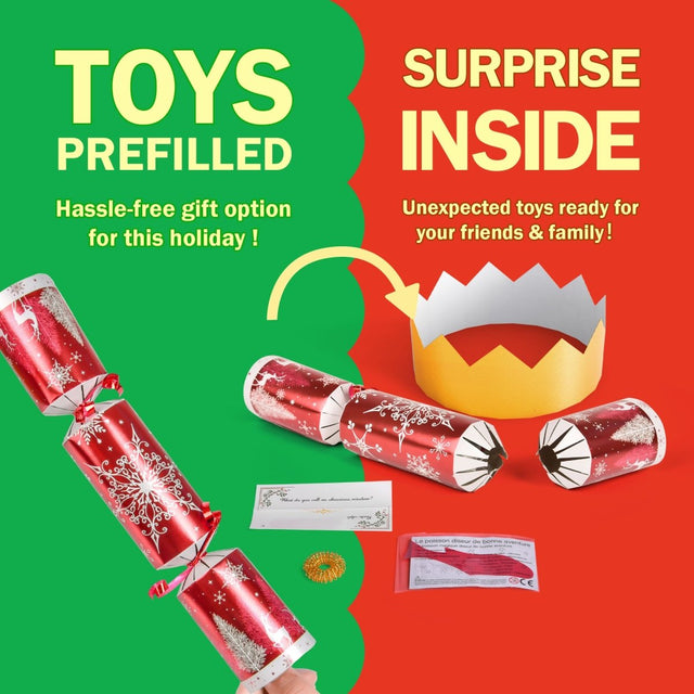 12 Pack Christmas Red & White Party Favors - PopFun