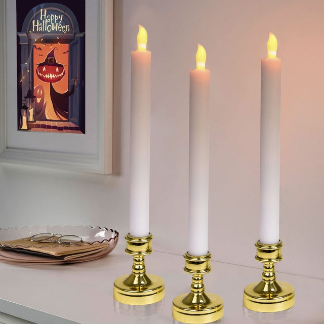 12 Packs Flameless Halloween Candles with Holders - PopFun