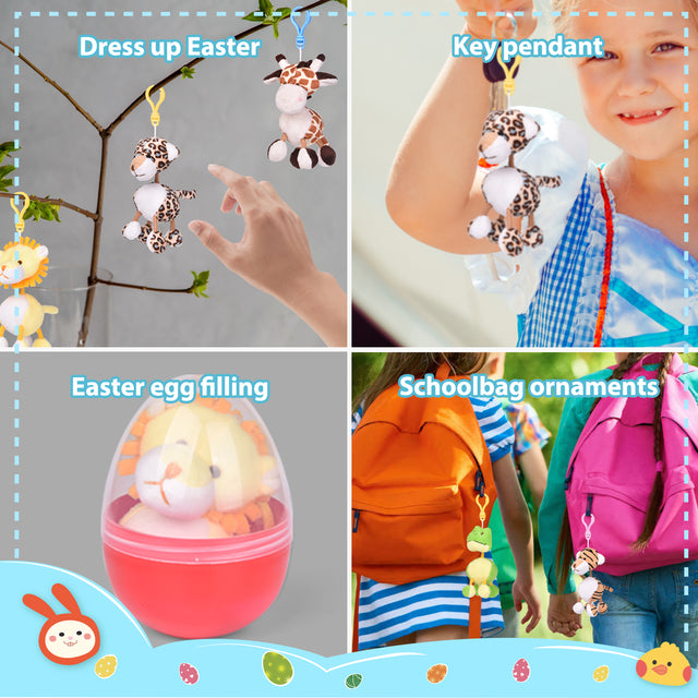 Plush Animal Keychain Easter Eggs