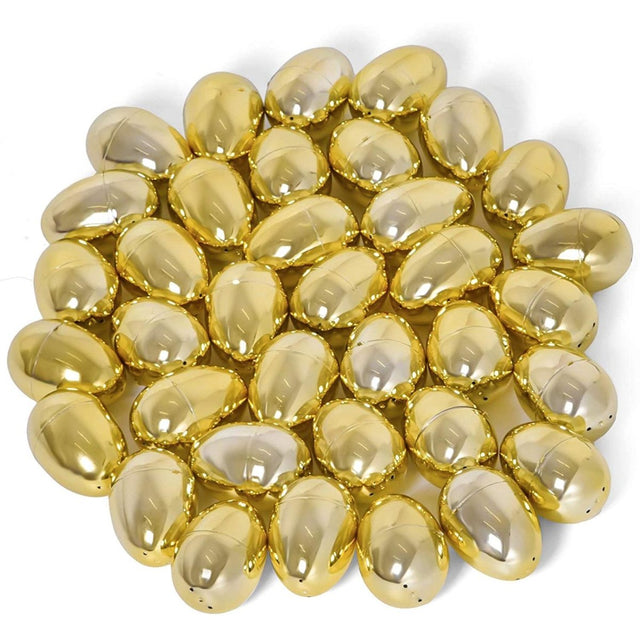 36 PCs Golden Fillable Easter Eggs | PopFun