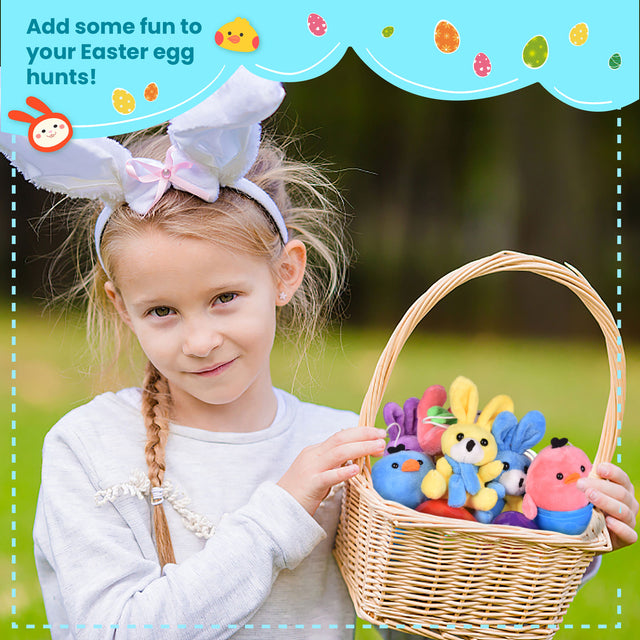 Easter Egg Prefilled With Bunny and Chick Plushies