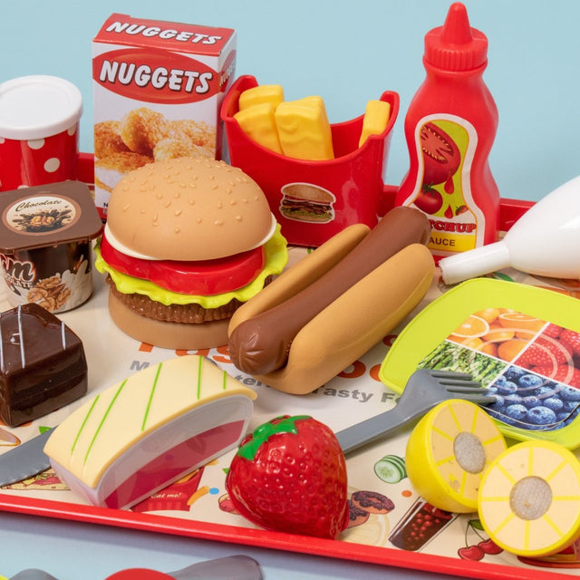 40 Pcs Pretend Play Fast Food Meal Set - PopFun