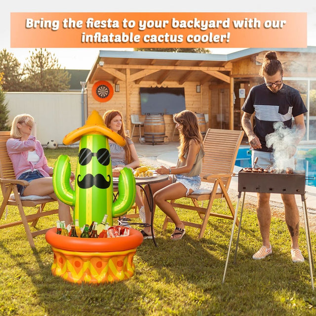 46″ Inflatable Cactus Cooler for Parties - PopFun