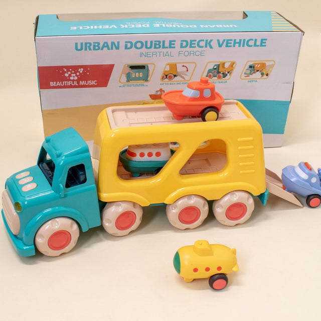 5-in-1 Carrier Truck Toy Set - PopFun