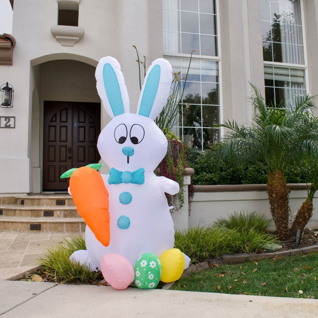 5.9 FT Easter Inflatable Bunny & Eggs | PopFun