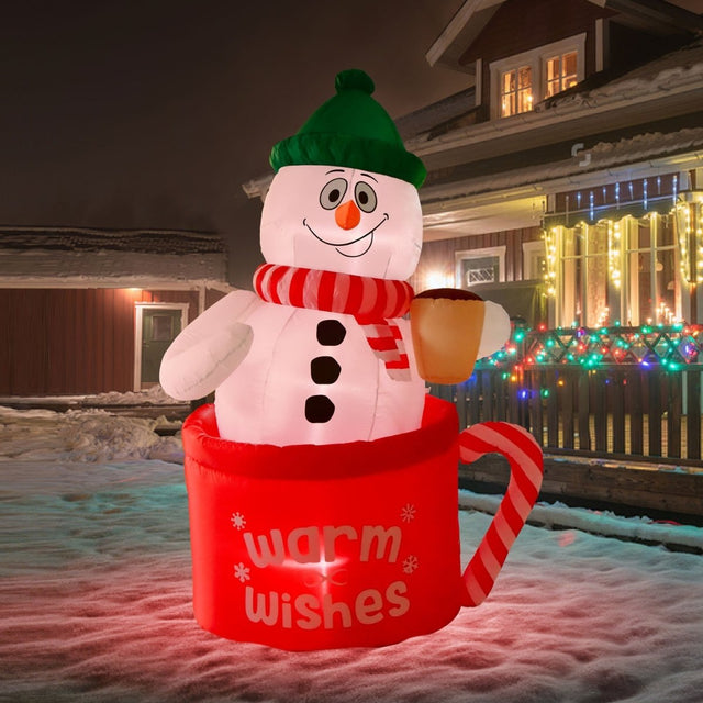 6' Ft Frosty Mug Holiday Inflatable | PopFun