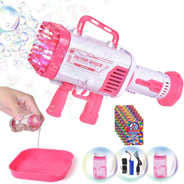 64-hole Bubble Machine Gun with Built in Battery - PopFun