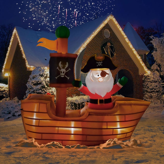 6'Ft Sea Santa Holiday Inflatable | PopFun