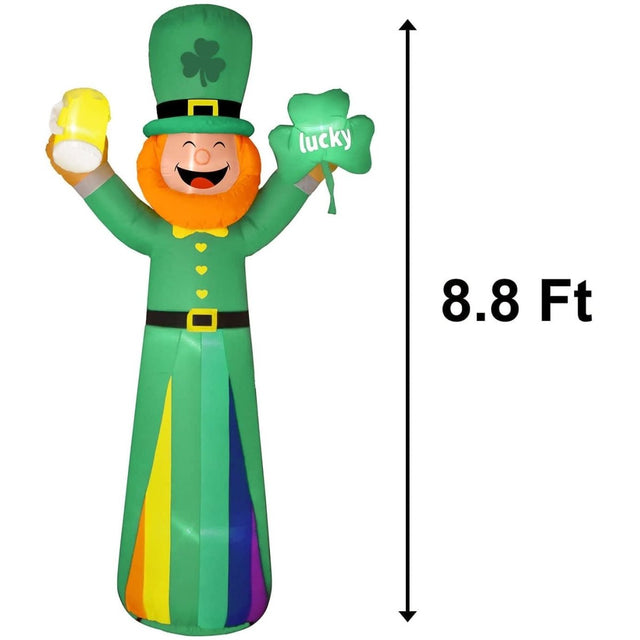 8.8 FT St Patricks Day Leprechaun Inflatable | PopFun