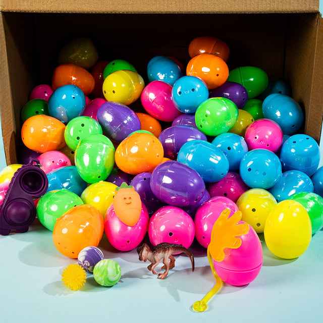 Prefilled Easter Eggs with Party Favor Toys 100pcs