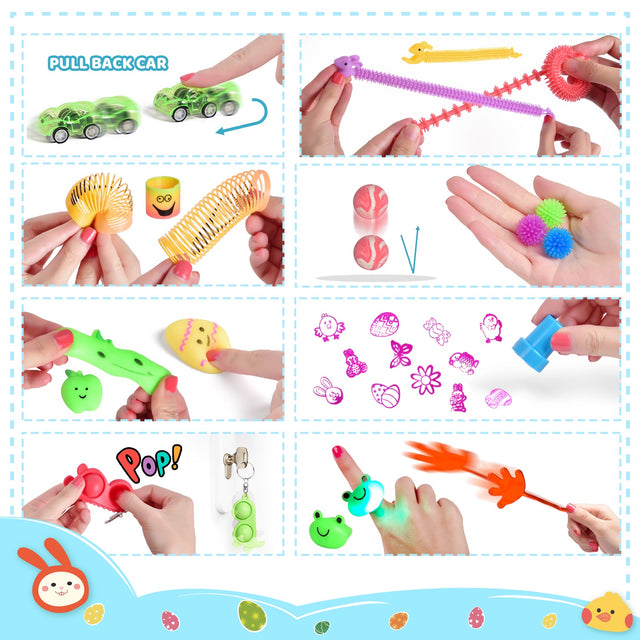 Prefilled Easter Eggs with Party Favor Toys 100pcs