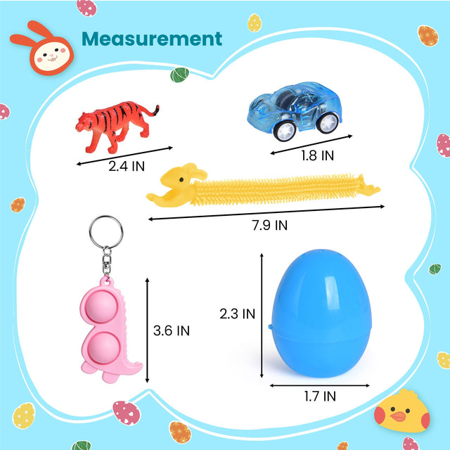Prefilled Easter Eggs with Party Favor Toys 100pcs