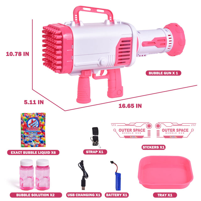 64-hole Bubble Machine Gun with Built in Battery