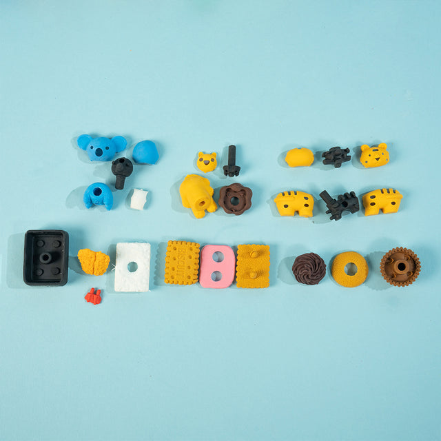 Food & Animal Erasers in Easter Eggs