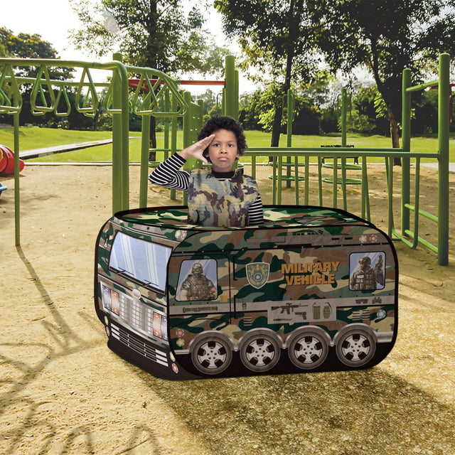 Army Pop-Up Play Tent with Vest - PopFun