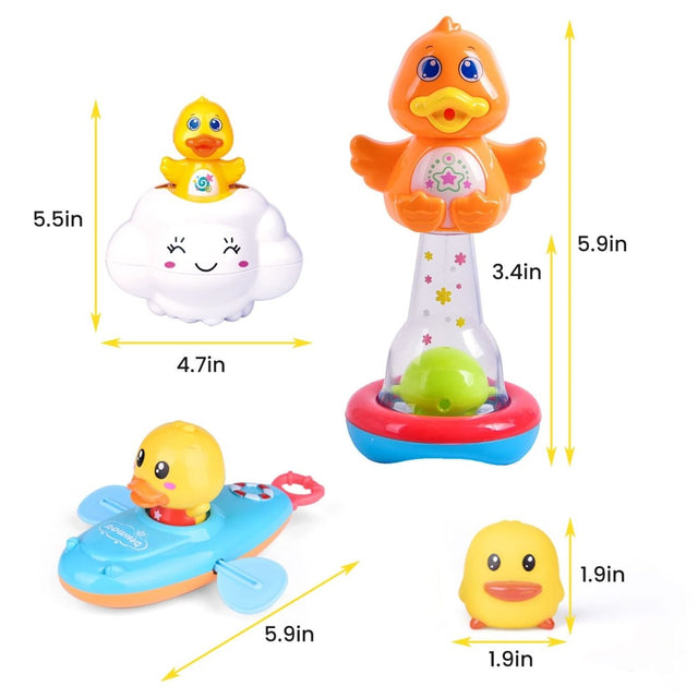 Baby Duck Bath Toys 8 Pcs - PopFun