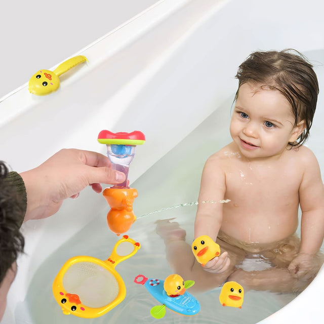 Baby Duck Bath Toys 8 Pcs - PopFun