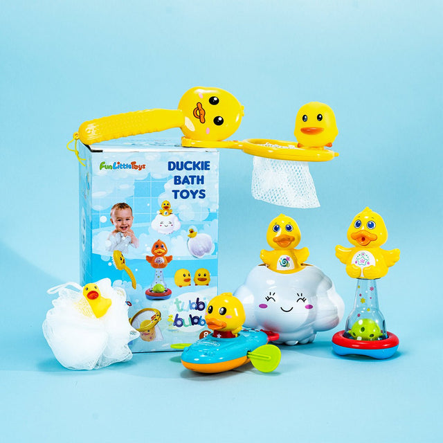 Baby Duck Bath Toys 8 Pcs - PopFun