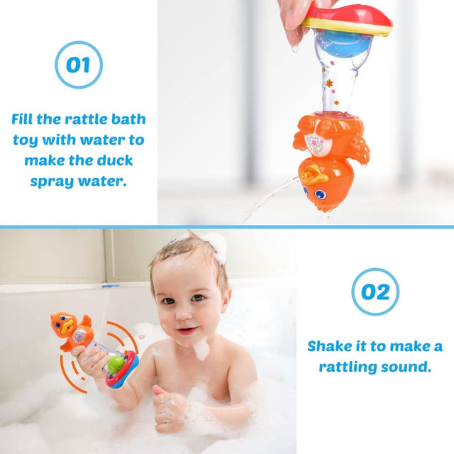 Baby Duck Bath Toys 8 Pcs - PopFun