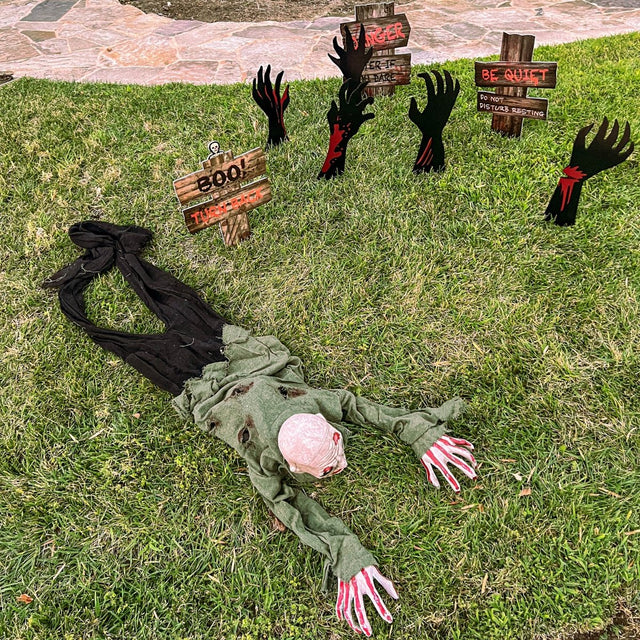 Bloody Hands Halloween Yard Signs - PopFun