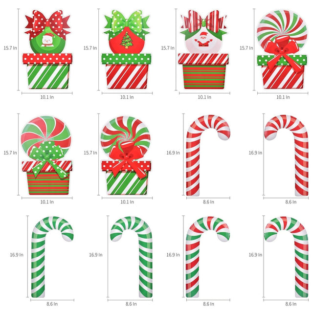 Christmas Candy Garden Yard Signs - PopFun