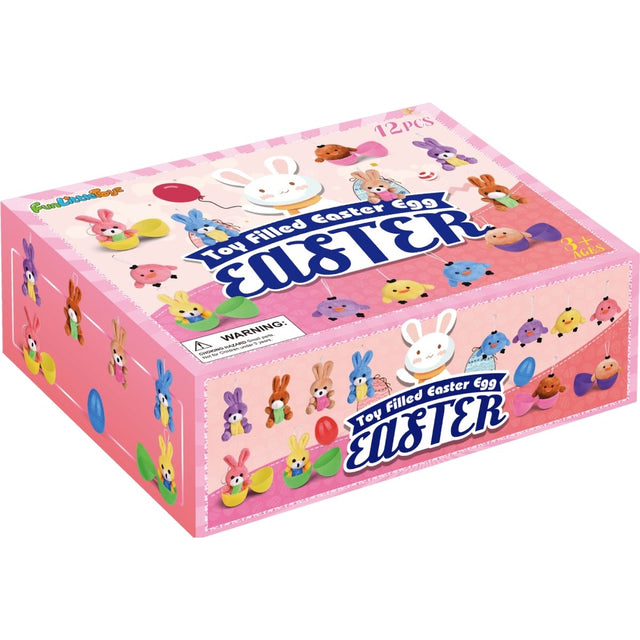 Easter Egg Prefilled With Bunny and Chick Plushies - PopFun