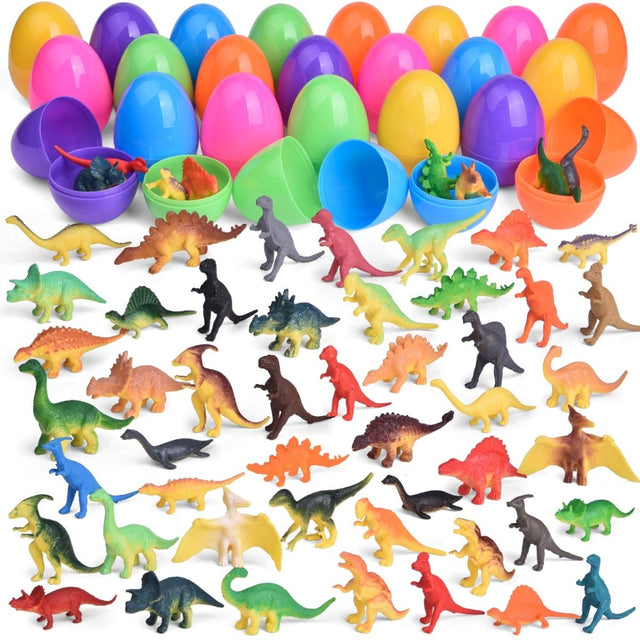 Easter Eggs Prefilled with Dinosaur Toys 48 Pcs - PopFun
