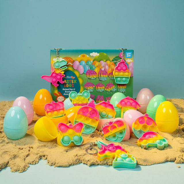 Easter Eggs with Popper Fidget Toys 24 Pcs - PopFun