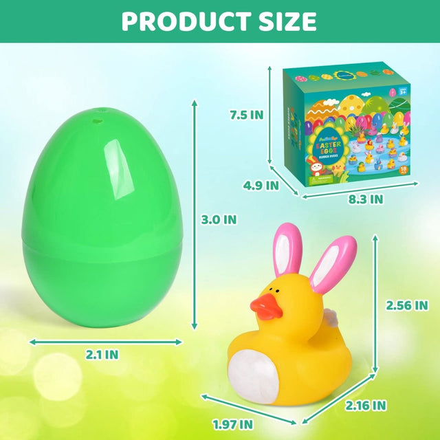 Easter Eggs with Rubber Duck Toys 18 PCs - PopFun