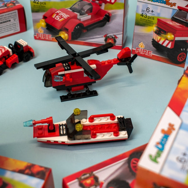 Fire Rescue Cars Building Blocks - PopFun