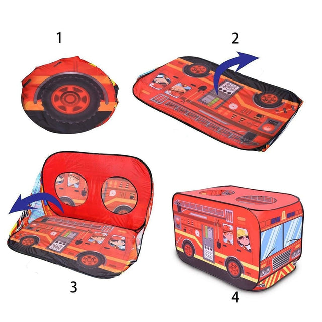 Fire Truck Pop Up Play Tent - PopFun