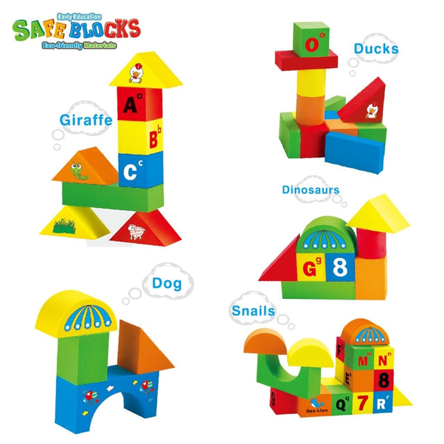 Foam Building Blocks for Kids 108 pcs - PopFun