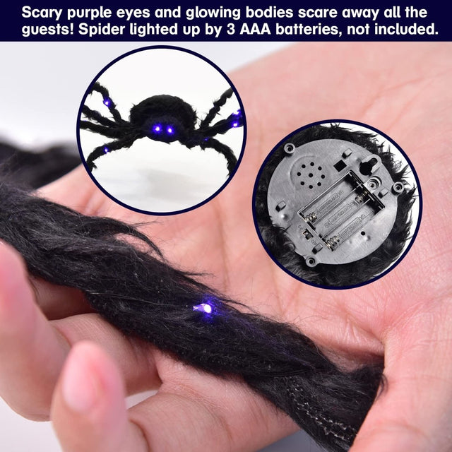 Halloween Decor Bendable LED Spider - PopFun