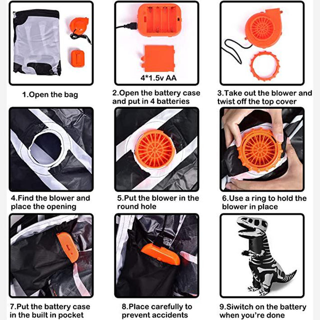 Inflatable Dinosaur Costume for Adults - PopFun