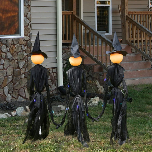 LED Hand Holding Halloween Witch Decor 3 pcs - PopFun