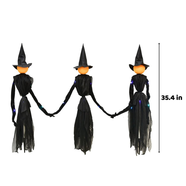 LED Hand Holding Halloween Witch Decor 3 pcs - PopFun