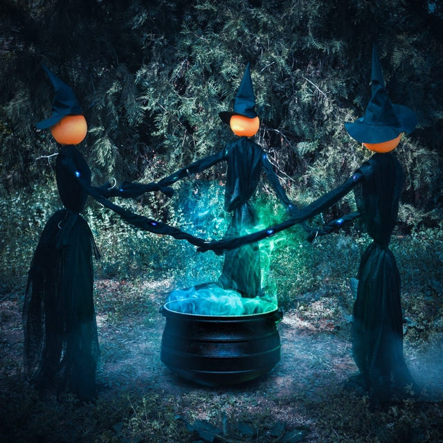 LED Hand Holding Halloween Witch Decor 3 pcs - PopFun