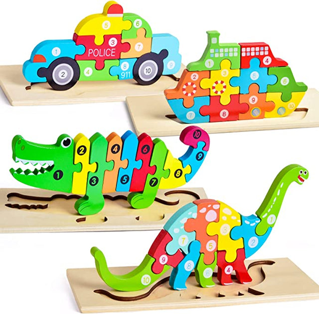 Montessori Wooden Puzzle for Toddlers - PopFun