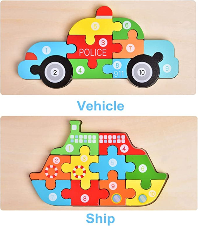 Montessori Wooden Puzzle for Toddlers - PopFun