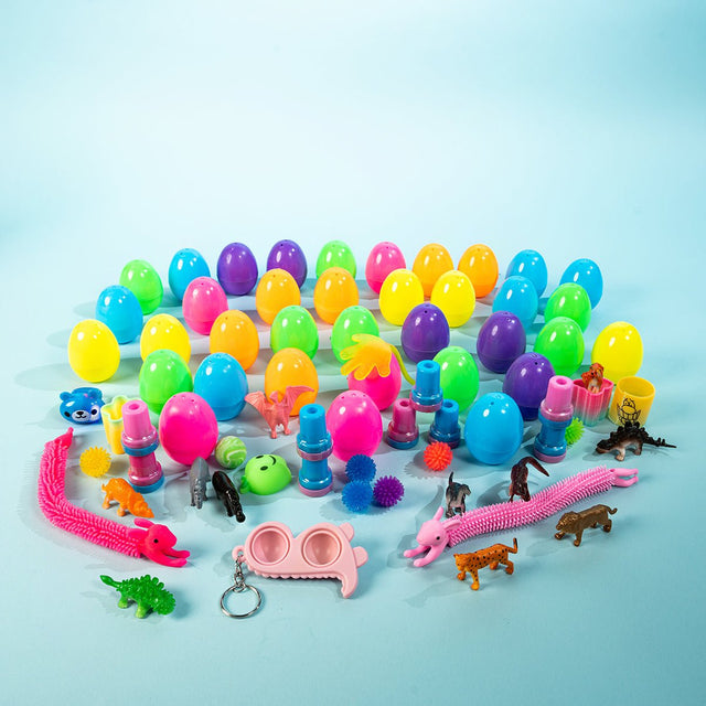Prefilled Easter Eggs with Party Favor Toys 100PCs - PopFun
