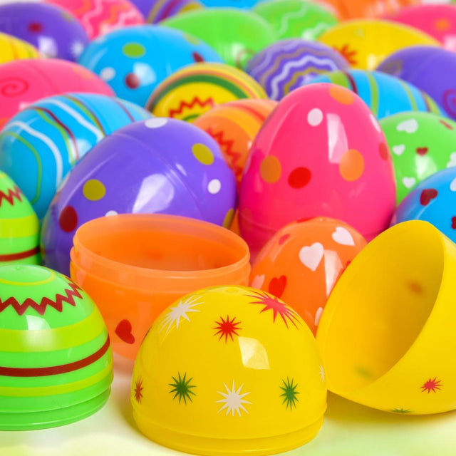 Printed Fillable Easter Eggs 48 Pcs - PopFun