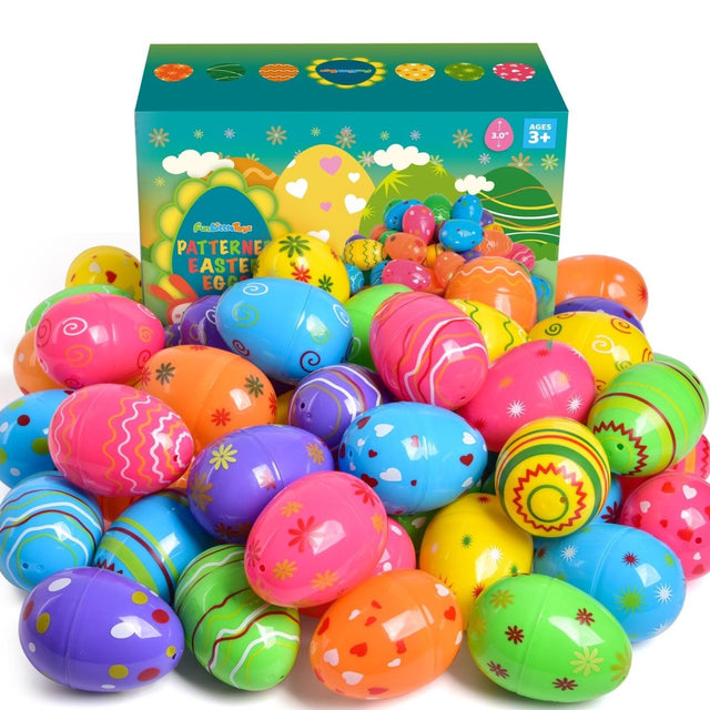 Printed Fillable Easter Eggs 48 Pcs - PopFun