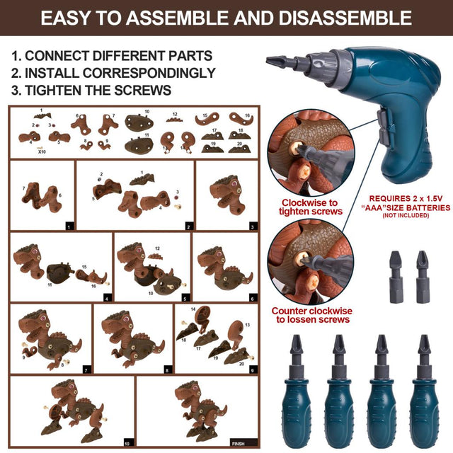 Take Apart Dinosaur Set 4 Pcs - PopFun