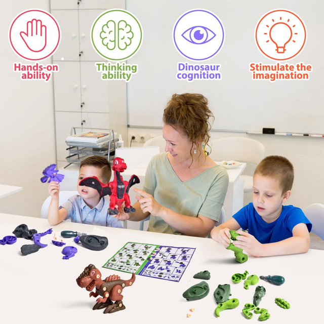 Take Apart Dinosaur Set 4 Pcs - PopFun