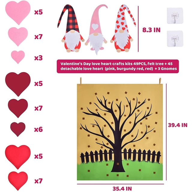 Valentine Felt Tree Decoration💖 - PopFun
